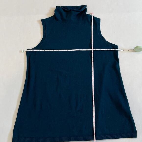 Chico's Zenergy Cotton Blend Turtleneck Tank/Tunic in Teal Blue/Green, Size M - Picture 8 of 11